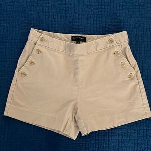 Banana Republic khaki shorts with side button open/ closure - size 6
